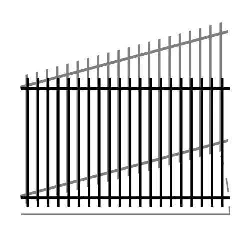 Picket 1.25" Rail 14G 5' x 8' Rake 5/8" Pickets 18G
